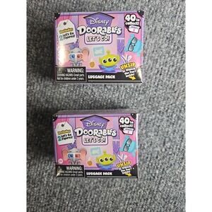 2 Disney Doorables Let's Go Luggage  Series 1,Includes 2Figures In Each Box(B)